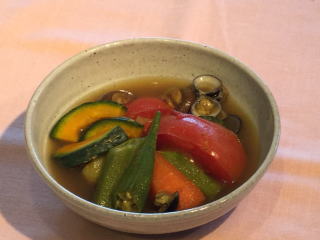 夏野菜の和風カレースープ